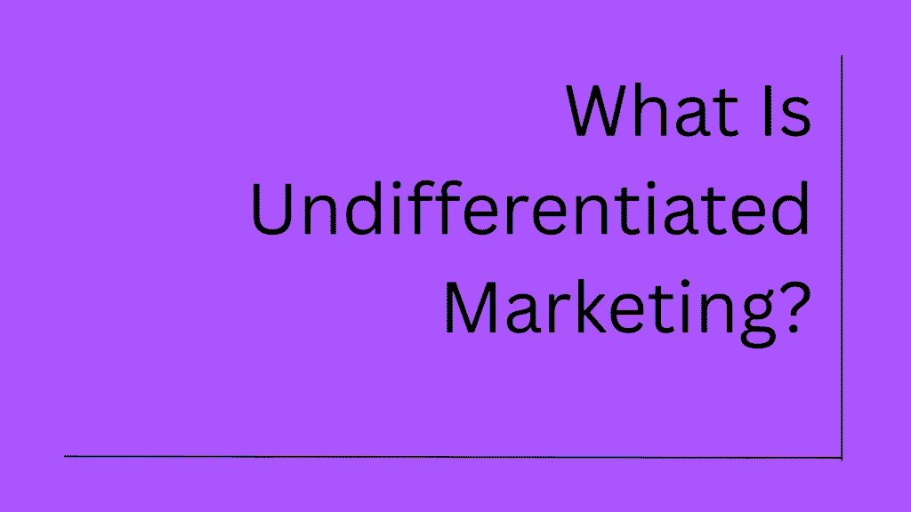 Undifferentiated marketing