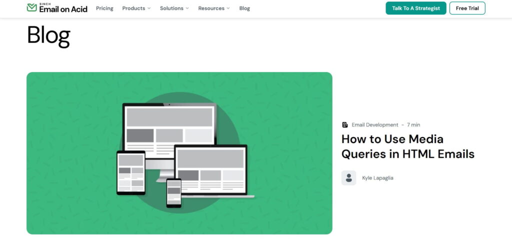 Email on Acid Blog Website – Technical Excellence and Deliverability