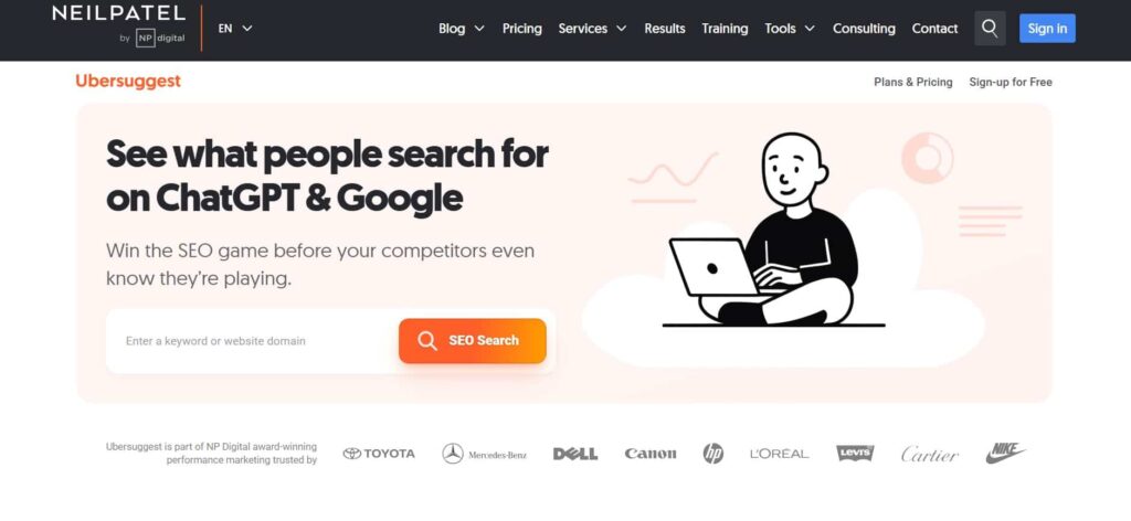 Ubersuggest – A Freemium SEO Tool