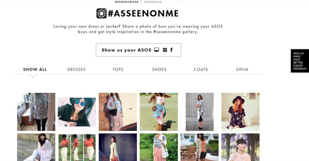 ASOS and #AsSeenOnMe ugc